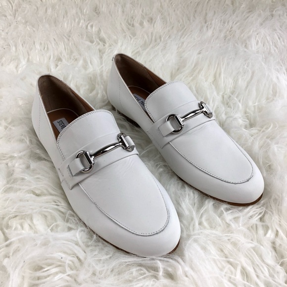 steve madden white loafer